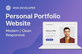 create a modern and responsive personal portfolio website