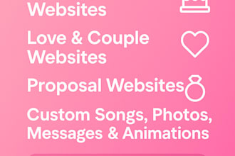 create a surprise website for, proposals and loved ones