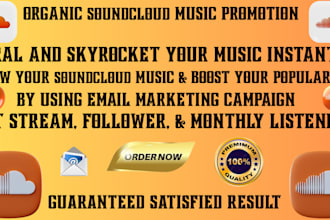 do email marketing campaign for organic soundcloud music promotion