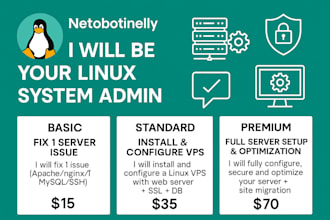 configure, fix, and optimize your linux vps or server