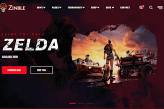 develop dynamic tournament website sport website gaming website football website