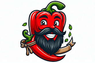 make professional bearded pepper t shirt logo for your brand