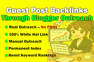 do guest post backlinks through blogger outreach