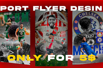 design creative sports flyers with quick delivery