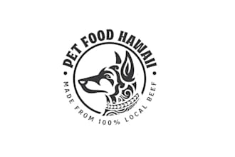 design hawaiian pet food brand logo