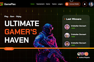 build tournament website gaming, esport, club, football, tournament website