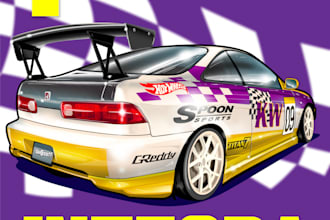 create custom vector illustrations of cars and vehicles