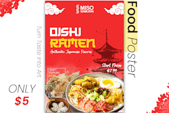 create stunning food poster for your bussines