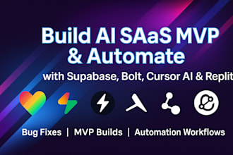 build ai saas mvp web apps via cursor bolt replit cursor ai supabase automation