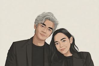 make cute family and couple portrait