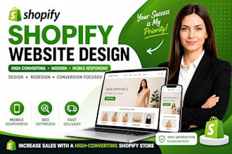 be your shopify expert, design shopify store, website or dropshipping store