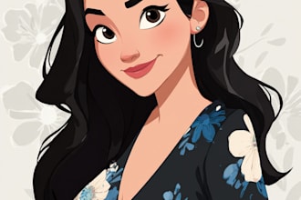 draw pixar style portrait for fathers day gift