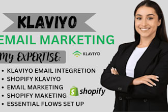 do shopify klaviyo email marketing, shopify promotion, email flow setup