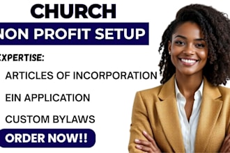 register your church nonprofit with ein, bylaws, and articles of incorporation