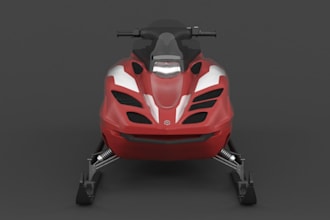 model 3d snow bike,vehicle,custom wrap,scooter,atv wrap,track bike,game asset