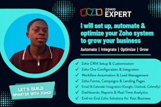 setup your zoho crm zoho one and zoho form zoho analytics zoho landing page