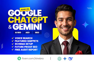 rank your website with ai SEO, GEO, aeo for google, chatgpt, gemini