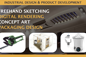 create professional product illustrations, sketches and visual presentations