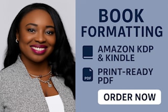 professionally format your book for amazon kdp kindle and print ready pdf