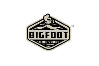 design big foot bike shop logo
