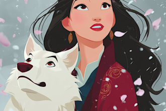 draw you and your favorite disney pixar dreamworks cartoon