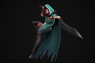 stylized 3d character model,rig3d for ue5 mannequin,pbr unity texture, animate3d
