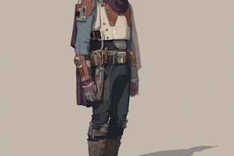 develop fantasy, sci fi, character with hyperrealistic style