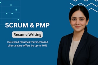 provide scrum master, agile, pmp resume writing