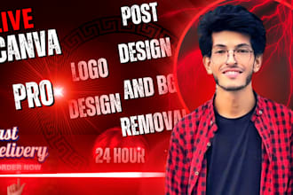 design high quality canva pro post, and image background removal