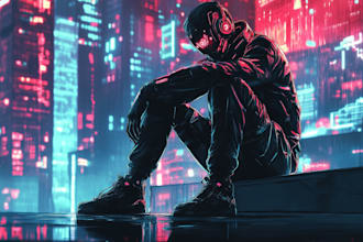 create art in cyberpunk style