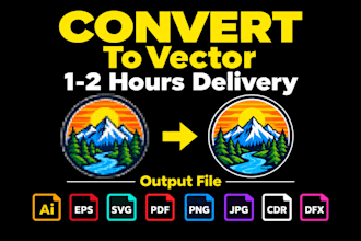 do vector tracing, vectorize image, convert logo to vector quickly