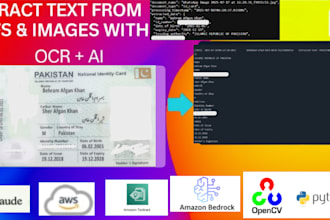 extract text using ocr with python ai AWS textract bedrock