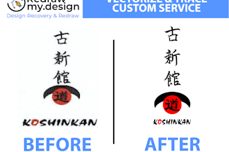 recreate and vectorize your logo or graphic manually