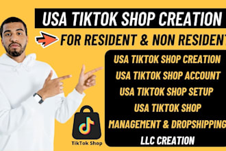 create USA tiktok shop setup tiktok shop USA business tiktok shop representative