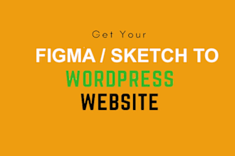convert jpg , xd , figma , sketch to wordpress
