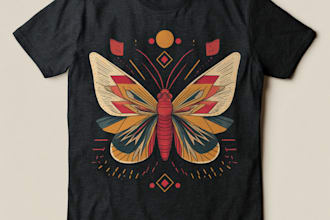 do vintage retro tshirt design for you