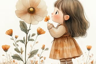 children storybook illustration watercolor
