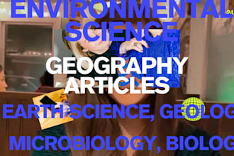 do earth science, geology, and environmental science research and articles