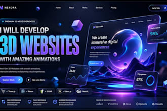 develop 3d websites with animations