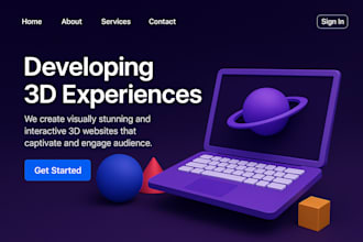 develop 3d websites with animations
