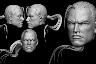 sculpt 3d bust model, 3d head bust, 3d head 3d face for realistic 3d printing