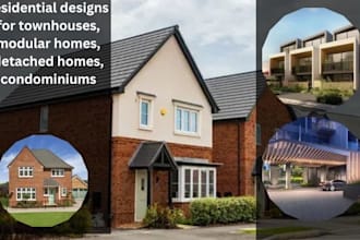 residential designs for townhouses, modular homes, detached homes, condominiums