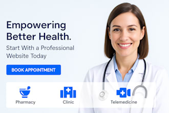 build professional pharmacy website, healthcare website, medical website