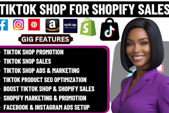 boost shopify tiktok shop traffic sales tiktok shop marketing ads promotion SEO