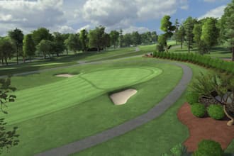 design mini golf at backyard, showroom, sport arena, golf holes,golf mat,terrain