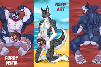 draw nsfw art, sfw art commission, anime nsfw furry ref sheet, furry art fursona