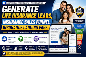 generate life insurance leads, insurance sales funnel, insurance landing page