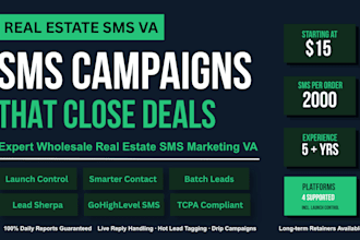 run real estate SMS campaigns using launch control and batch leads
