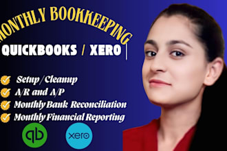provide monthly bookkeeping in quickbooks and xero for USA and UK businesses