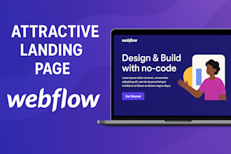 create attractive landing page on webflow for your business